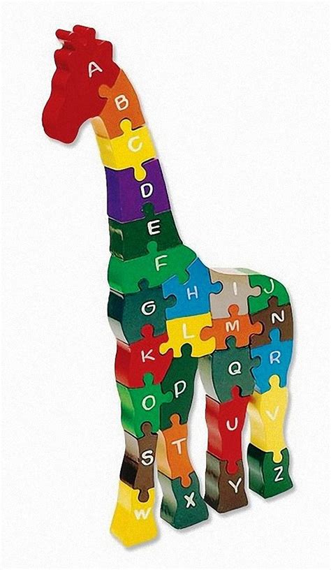 Giraffe Alphabet Puzzle 3D Model Vector Files