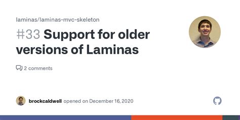 Support For Older Versions Of Laminas · Issue 33 · Laminaslaminas Mvc