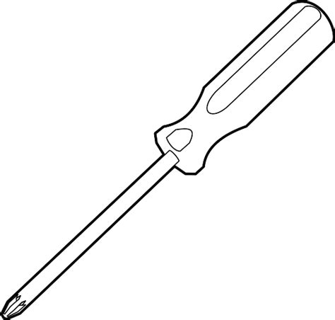 Screwdriver Clip Art Sketch Coloring Page