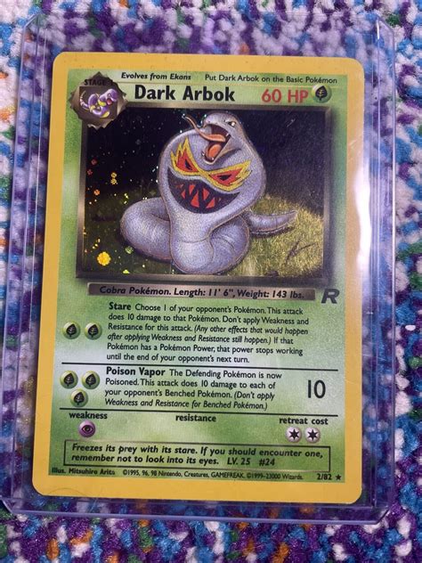 Pok Mon Tcg Dark Arbok Team Rocket Holo Unlimited Holo Rare Ebay