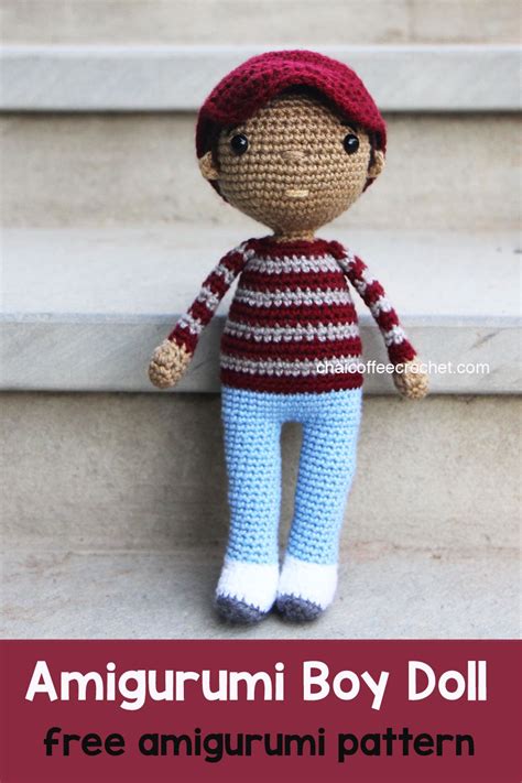 Amigurumi Boy Doll Free Pattern Chai Coffee Crochet Boy Crochet