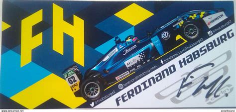 Autographes Ferdinand Habsburg Austrian Race Car Driver