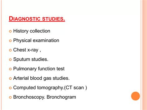 Bronchiectasis Nursing Management Ppt