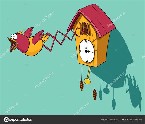 Cartoon Wooden Cuckoo Clock Stock Illustration By Bablab 397782598