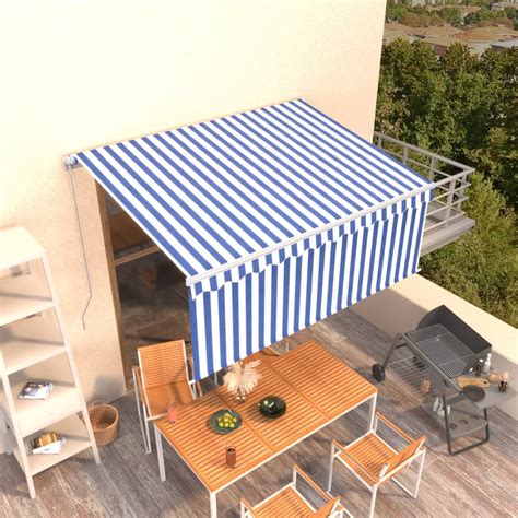 Toldo Retr Til Manual Estore X M Azul E Branco Boutikxl Loja