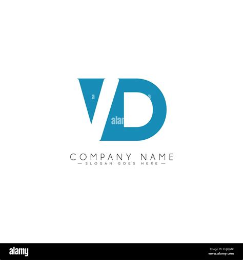 Logotipo De Minimal Business Para El Alfabeto Vd Letra Inicial V Y D Logo Monograma Vector