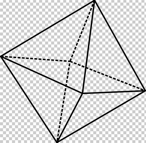 Octahedron Octahedral Molecular Geometry Mathematics PNG, Clipart, Angle, Area, Black And White ...