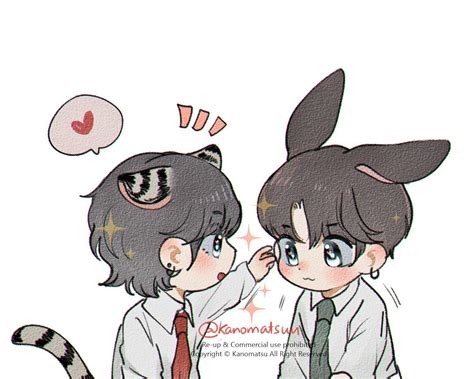 Kiss Kookv Nico Vkook Fanart Bts Fanart Bts Chibi