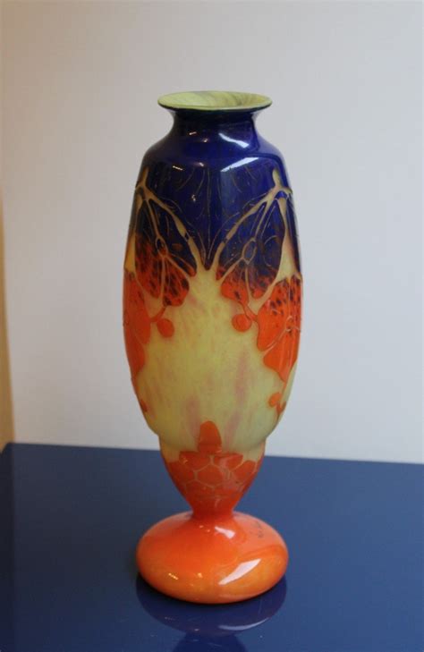 Proantic Vase En Pâte De Verre Schneider Le Verre Français