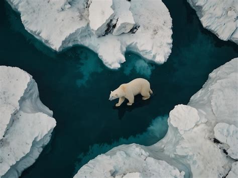 Ethereal Encounters Aerial Views Of Polar Bears In Their Arctic Habitat