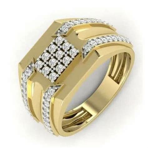 Gents Gold Diamond Studded Ring At Rs 57000 New Items In Surat ID