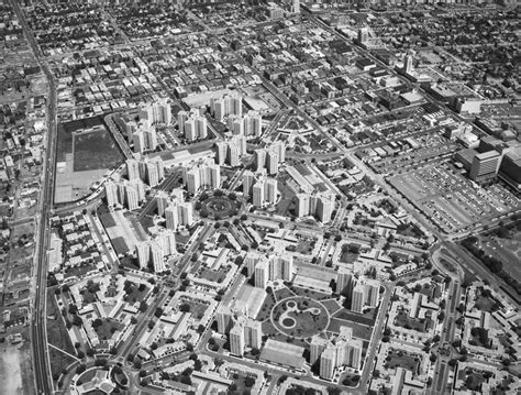 Park La Brea and Miracle Mile, Circa 1957 Bunker Hill Los Angeles, Los ...