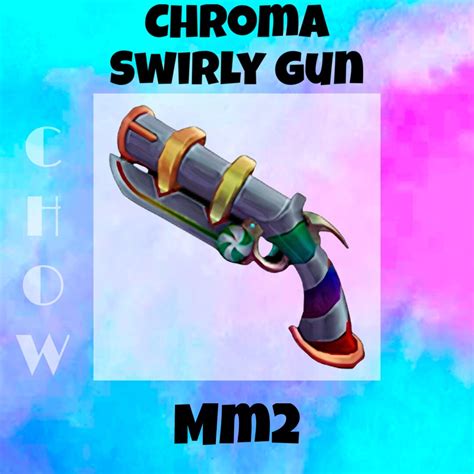 Mm2 Chroma Swirly Gun Murder Mystery 2 Roblox Same Day Etsy