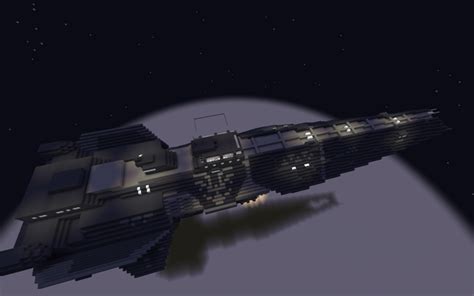 I Made A Unsc Halberd Class Destroyer In Minecraft Rhalo