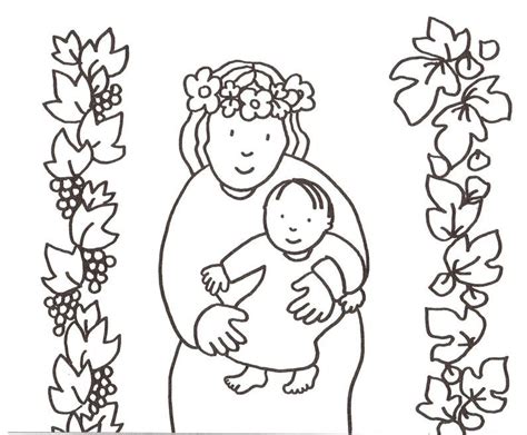 La Madonna Con Il Bambino Disegno Da Colorare Disegni Da Colorare E