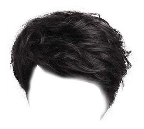 Perucas Masculinas Cabelo Humano Curto Peruca Ondulada Preta Straight