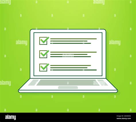 Online Survey Checklist Questionnaire Icon Laptop Computer Screen