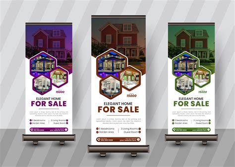 Modern Real Estate Roll Up Banner Design Behance