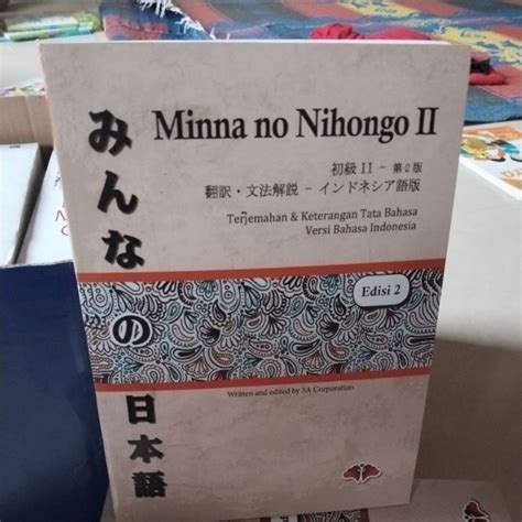 Jual Minna No Nihongo Ll Edisi Terjemahan Dan Keterangan Tata Bahasa