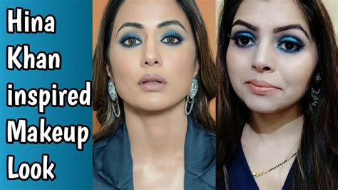 💕step By Step Makeup Tutorial💕hina Khan Inspired Makeup Look💕blue Eye