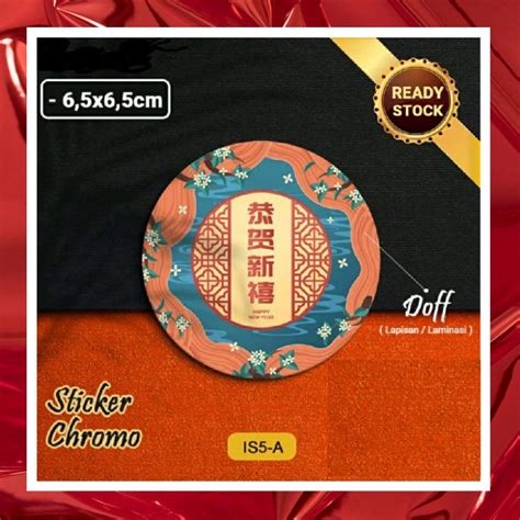 Jual Cny Sticker Imlek Bulat Stiker Toples Label Chinese New Year