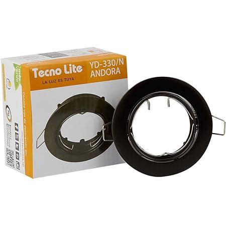 Tecnolite Lámpara para Empotrar Lámina de Acero color Negro YD 220 N