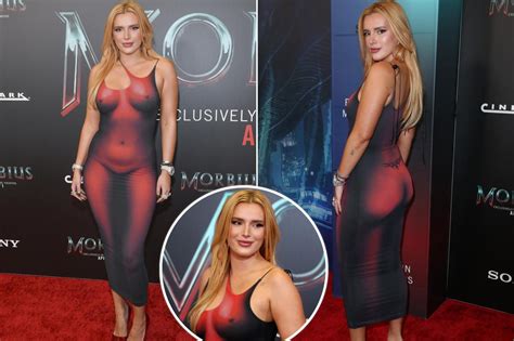 Page Six On Twitter Bella Thorne Turns Heads In Red Naked Dress At