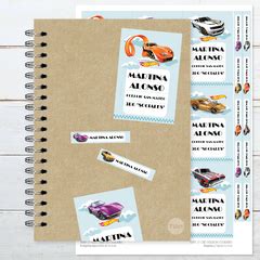 Etiquetas Escolares Imprimibles Autos Hot Whells Tukit