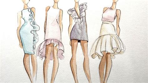 Ruffles Skillshare Projects Dress Sketches Sketches Japan