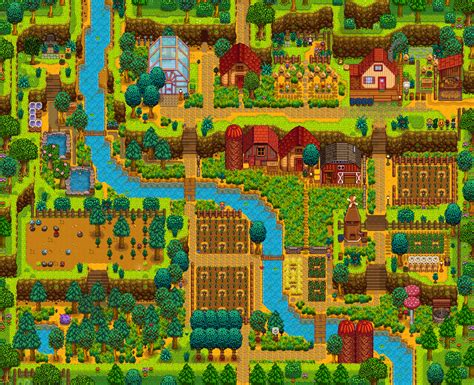 Wanted to share my layout for my hill-top farm. What do you think? :) : r/StardewValley