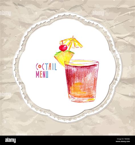 Cocktail Menu Design Background Stock Vector Images Alamy