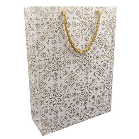 Gsm White Printed Paper Gift Bag For Gifting Capacity Kg At Rs