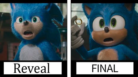 Sonic The Hedgehog Film Reveal Trailer Vs Final Sonic Model