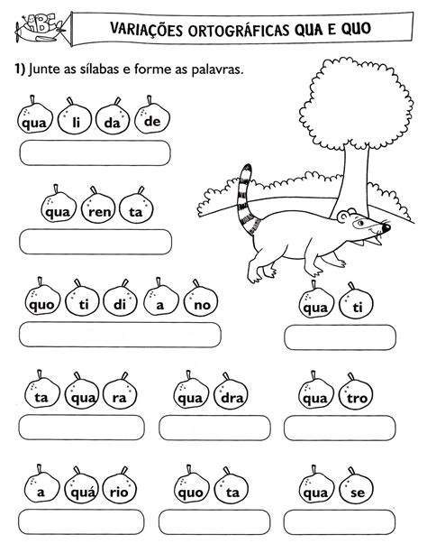 Atividade Familia Silabica Qua Que Qui Quo