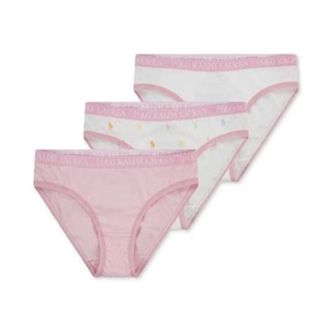 Polo Ralph Lauren Big Girls Bikini Briefs 3 Pack Macy s 大童内裤 3条装 24 00 超值好货 北美省钱快报