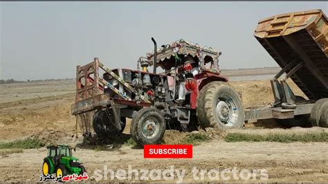 Mf 385 Tractor Unloading Hydraulic Trolley Massey 385 Tractor Stunt