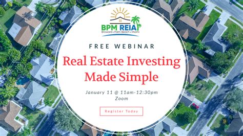 Real Estate Investing Made Simple Free Webinar Bpm Reia