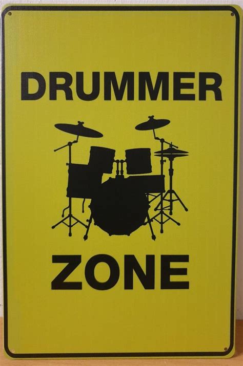 Drummer Zone Drumstel Reclamebord Van Metaal METALEN WANDBORD