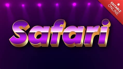 Safari Effetto Jackpot Generatore Di Effetti Di Testo