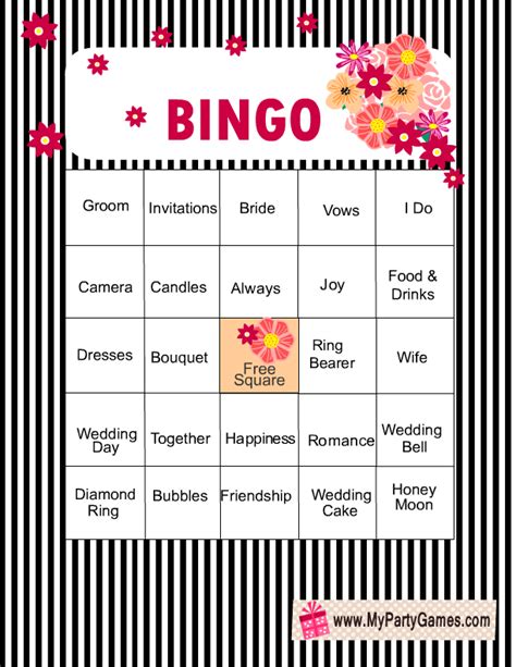 Bridal Bingo Free Printable Free Templates Printable