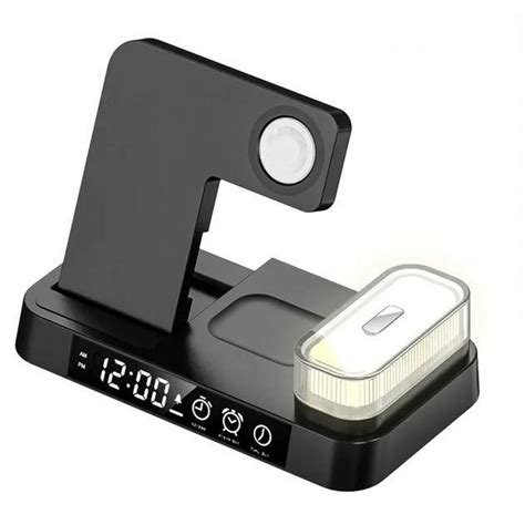 Бездротова зарядка Magsafe стенд + часник та нічник A37 4 in 1 Fast 30W ...