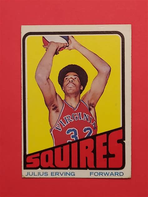 1972 73 Topps Basketball 195 JULIUS ERVING DR J HOF Squires RC