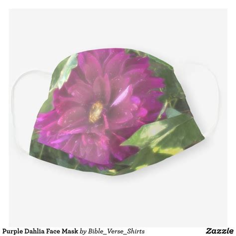 Purple Dahlia Face Mask Zazzle Purple Dahlia Face Mask Mask