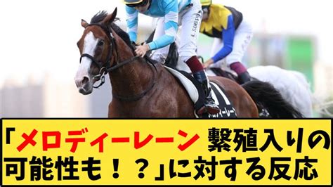 【競馬】「万葉ステークス3着 メロディーレーン 繫殖入りの可能性も！？」に対する反応【反応集】 Youtube