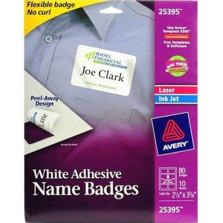 Avery Flexible Name Tags X White Walmart