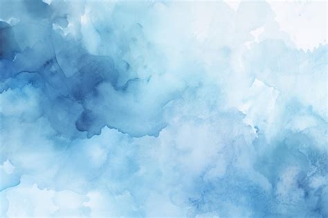 Premium Photo Hand Painted Blue Watercolor Background