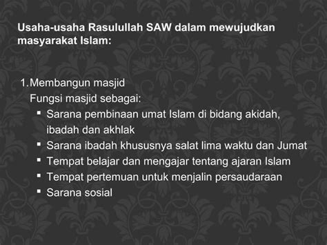 Substansi Dan Strategi Dakwah Rasul Di Madinah Ppt