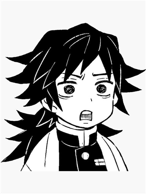 Giyuu Tomioka funny face-Kimetsu no Yaiba Sticker by Isaac-GmG | Anime ...