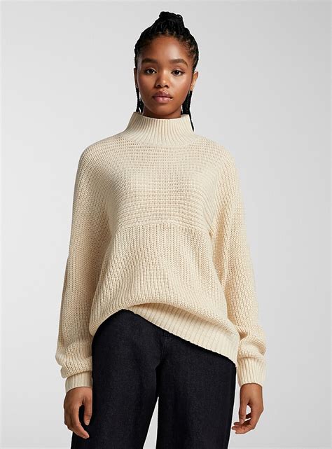 Two Way Ribbing Sweater Twik Shop Womens Turtlenecks And Mock Necks Simons