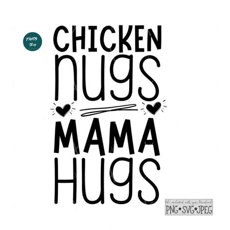 Chicken Nugs and Mama Hugs SVG File for Cricut Idea for | Etsy